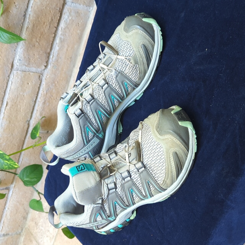 Salomon XA Pro 3D Women's Trail Running Shoes - Quarry Blue/ Gray and Teal